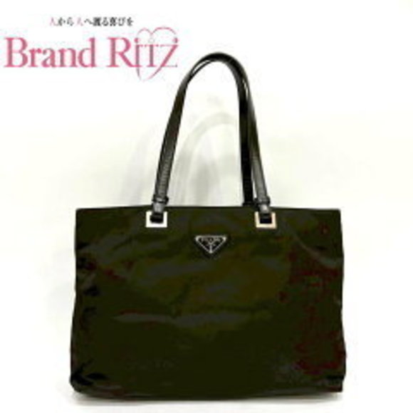 Prada Tote Bag Handbag Tessuto Nylon Triangle Black - Picture 1 of 4